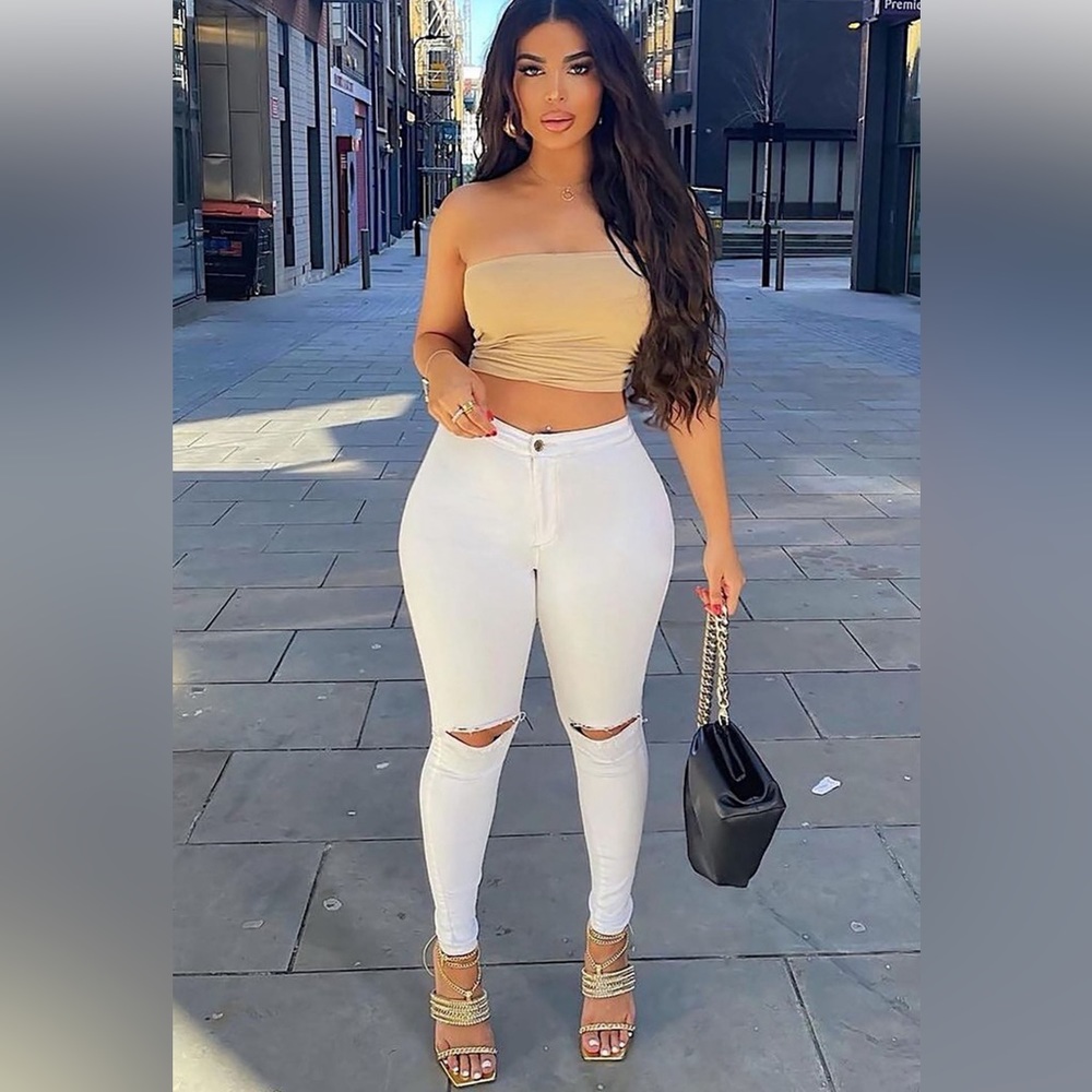 Fashion Nova Canopy Skinny Jeans - White